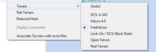 Falcon&nbsp;4.0 Terrain Selection